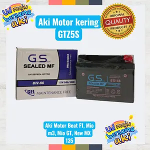 Aki Motor Yamaha Jupiter MX 135 New GTZ5S GS GreenSport Aki Kering MF