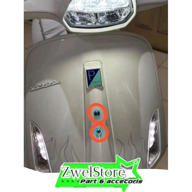 Baud Titanium gr5 Cover Dasi Depan Vespa Sprint/Primavera/3v titanium original Gr5(1biji/pcs)