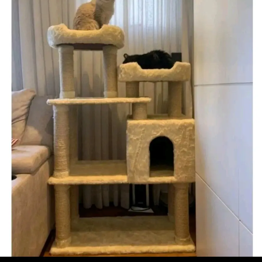 CAT HOUSE TOWER CAT ADULT SLIPING AND RELAXING kasur kucing
