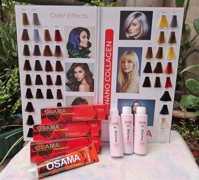 không oxy Màu Thuốc Nhuộm Tóc Osama Nano Collagen 100ml Không Có Oxy
