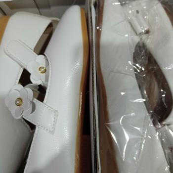 Product Review of Kids Flower Charm Flat Shoes Girl Black White Pink kasut  princess from h**4 0