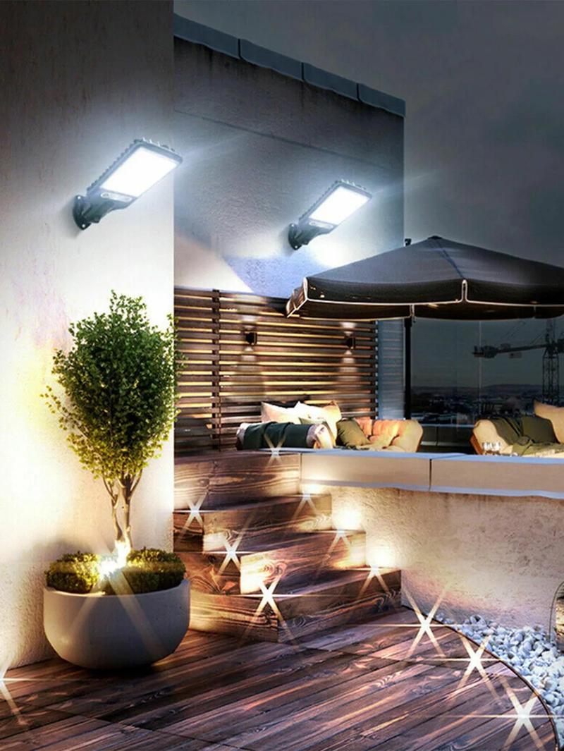 Product Introduction of 2 - 8Pcs 108 COB LED Solar Lights Outdoor With 3 Mode Waterproof IP65 120° Motion Sensor Security Lighting 9600Lum LED Wall Street Lamp With Remote Controller For Yard Garden Decor 14