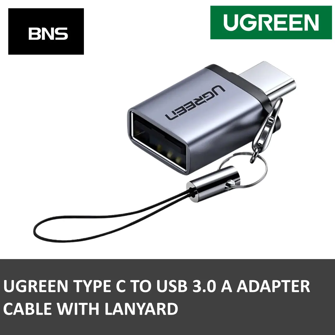 UGREEN TYPE C TO USB 3.0 A ADAPTER CABLE WITH LANYARD (ADP-UG-US270-50283)