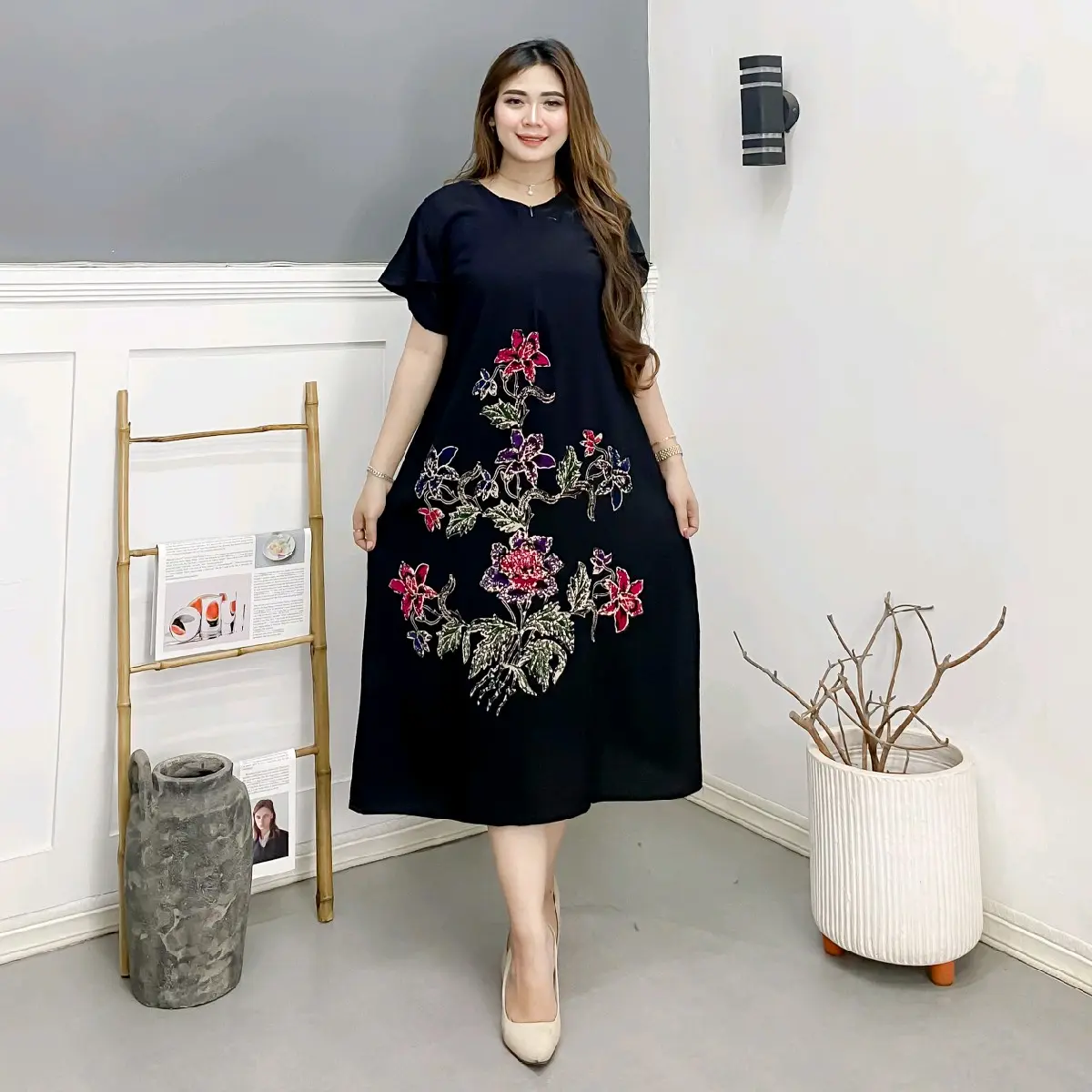 daster encim daster batik cap malaman daster bahan rayon Busui Dress Motif Bumil remaja