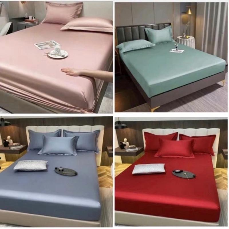  SET 3 MÓN BỘ GA GỐI PHI LỤA CAO CẤP  1 GA+2VỎ GỐI NẰM  ĐỦ KÍCH THƯỚC  CAO 5-10cm  