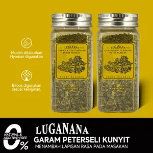 LUGANANA Peterseli Bawang Putih Sea Salt – Kunyit 2PCS | Bumbu Serbaguna untuk Tumis, Rebus, Ayam Panggang & Tabur Sayur Rebus | Garam Laut Premium