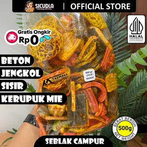 500gram - SiCudla SEBLAK CAMPUR - [ SEBLAK BETON - SEBLAK ASBES - SEBLAK SISIR - SEBLAK KERUPUK MIE] RENYAH - PEDAS CHILI OIL