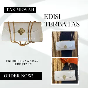 Tas Kulit Wanita Elegan 3-in-1 Slingbag untuk Kondangan dan Fashion Putih