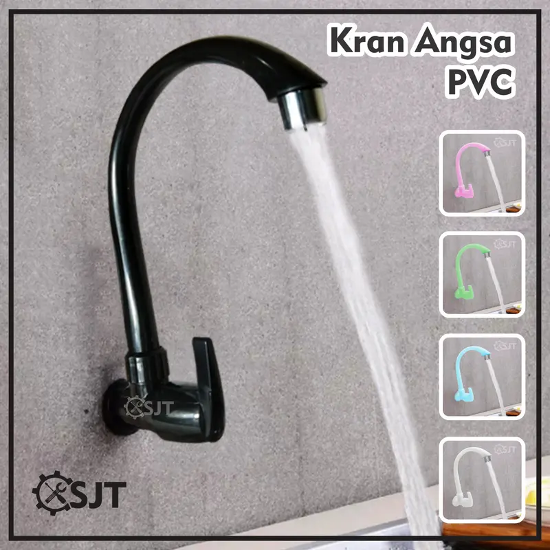 SJT - Kran Angsa Model Engkol PVC / Kran Air Cuci Piring Plastik Model Angsa Keran Ungu Wastafel Tanpa Garansi 0