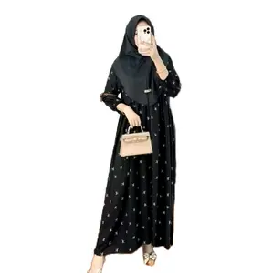 Dress Gamis Pita Model Lengan Balon Bahan Rayon Premium Busana Muslim Wanita Dewasa, Nyaman
