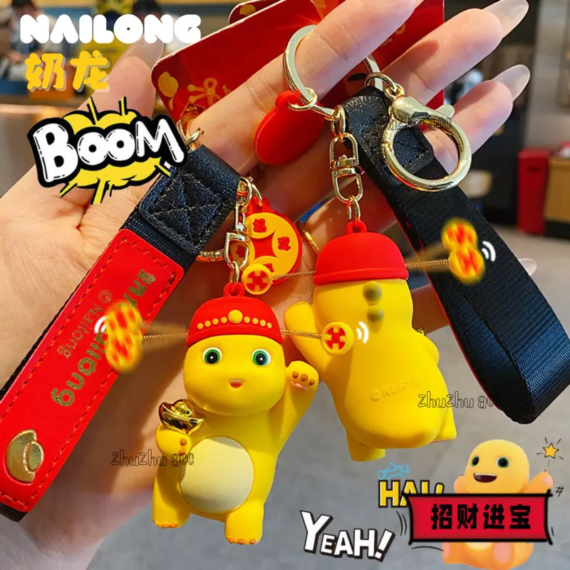 K086 Gantungan Kunci Lucu Karakter Dino Kuning Sincia Nailong 3