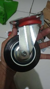 Product Review of roda karet 4 inchi satu set 4pcs rem hidup mati from c**k 2
