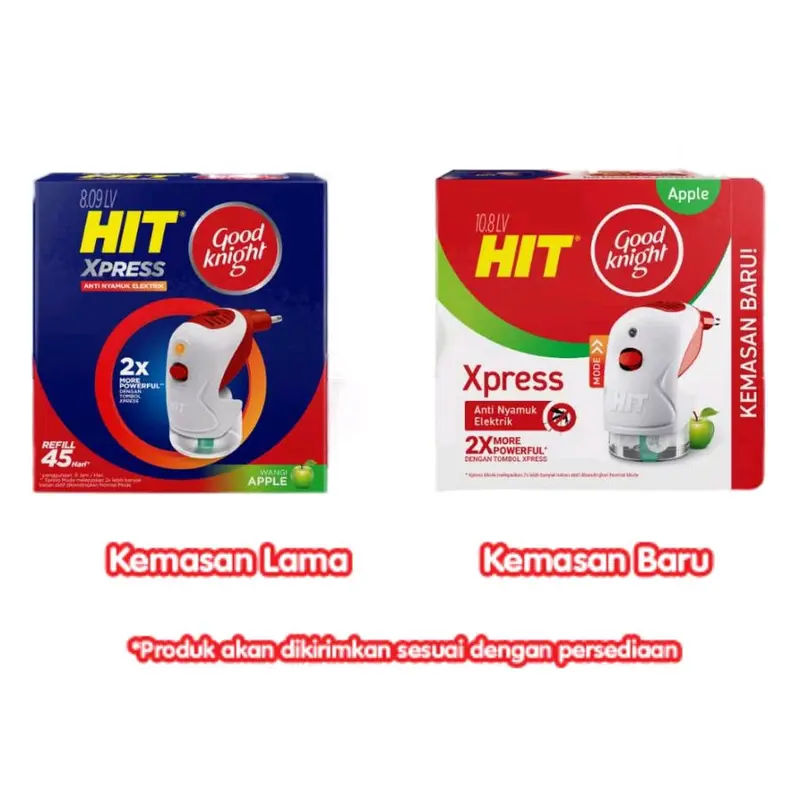 Hit Xpress Set Good Knight Anti Nyamuk Elektrik Plus Refill Apple 45 Hari - Hit Anti Nyamuk Colok Listrik 2