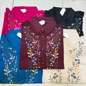 Baju kemeja bunga cantik depan