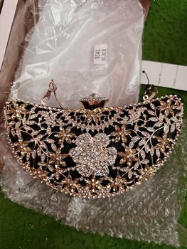 Product Review of Tas Pesta LYDIA Embellished Crystal Box Clutch Wanita from k**a 0