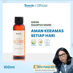 Bonvie (Travel Size) Serum Shampoo Kemiri 100ml Anti Lepek - Perawatan Haircare