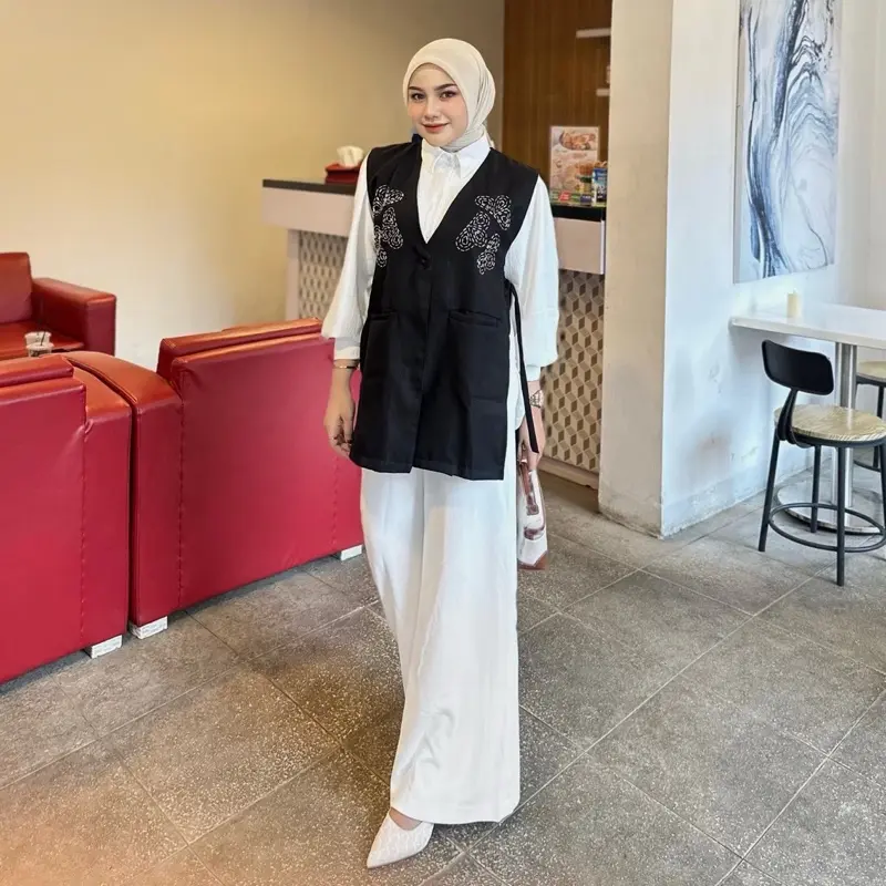Lulla set outer by kananum 2in1 vest + inner ( terpisah ) bahan katun tencel 6