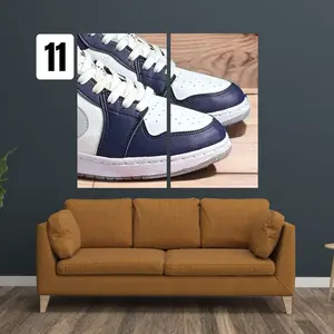 Promo Sepatu Pria Wanita Aj White Navy Silver Flash Sale