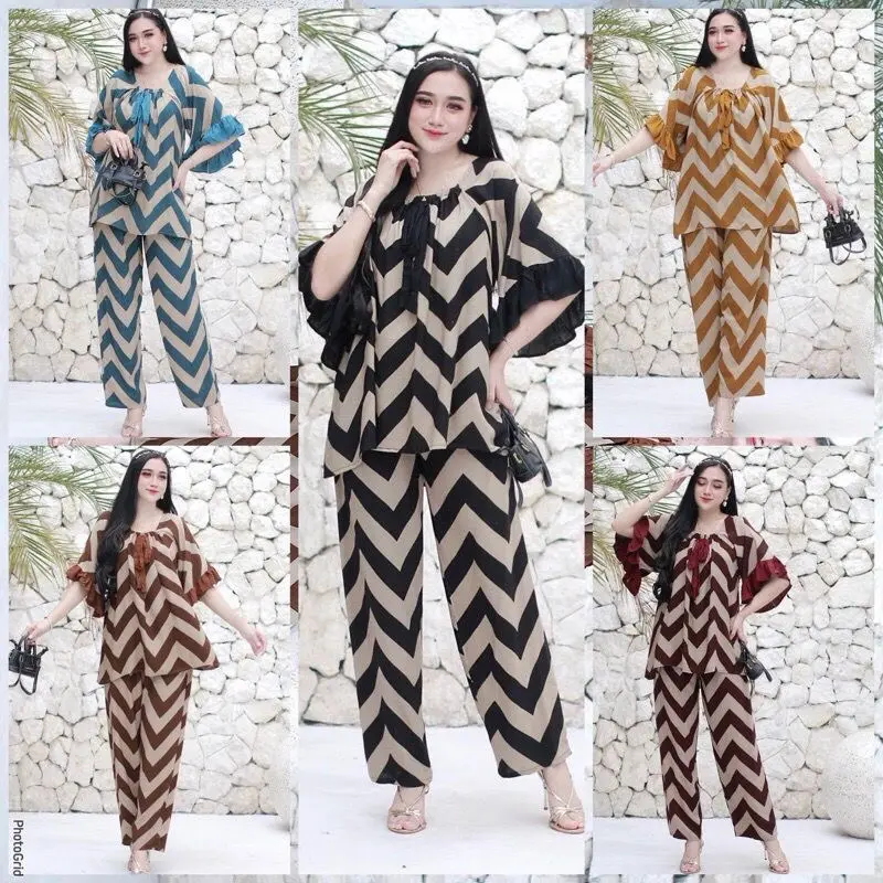 ￼SETELAN ONE SET ZIG ZAG || RAYON SUPER GRDAE A || MODEL FUJI || BUMIL LD 110 0