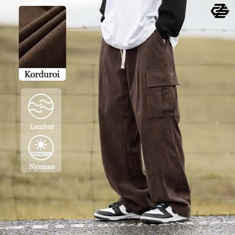 celana corduroy pria celana cargo korean style celana panjang polos Celana Cargo Corduroy pria Kargo Premium celana korduroy pria celana kulot korea celana panjang jumbo celana gombrong pria coklat celana hitam pria loose pants cargo celana keren