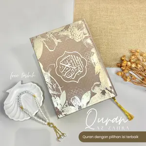 Az Zahra Al Quran Embos Motif Bunga Terjemahan Blok Warna Perkata Free Box Eksklusif & Tasbih Mutiara Premium Hadiah Ulang Tahun Souvenir Pengajian