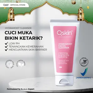 QSKIN+ Hydramoist Facial Cleanser by Qskin Pembersih wajah - Gentle Cleansing, Berjerawat, Berminyak, Kering, Lembap, Hydrating, Low pH