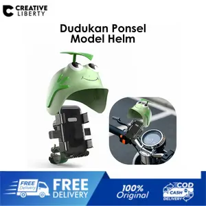 [CL] Phone Holder Sepeda/Motor Model Helm Imut Universal & Stabil / Bracket HP Sepeda/Motor Model Helm Katak – Holder Ponsel 360° Anti Goyang