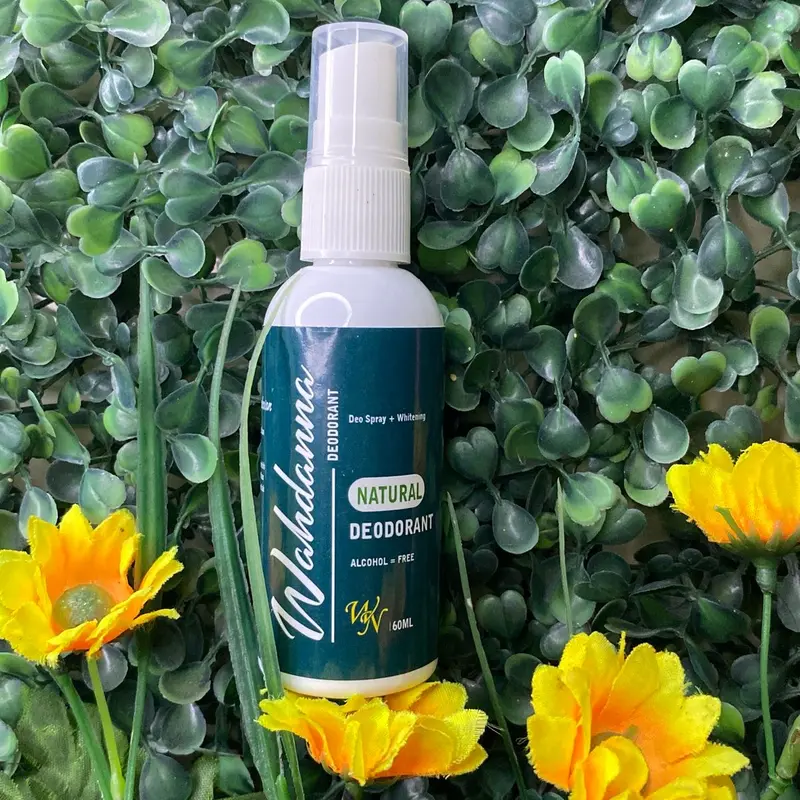 Deodoran spray WAHDANNA varian CERIA untuk wanita,   Deodorant Tawas Arbutin Bau Ketiak 3