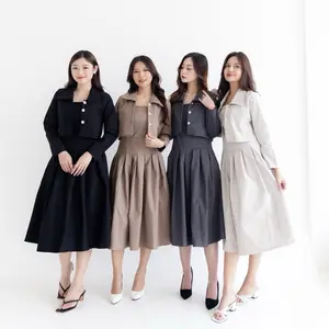 HERFIT  malaikha set dress cardigan & dress