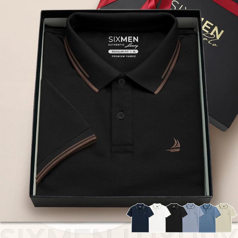 Áo Polo nam GALIO cao cấp cổ bẻ [Tặng Hộp Gói Quà Xịn] vải cá sấu thoáng mát, sang trọng - SIXMEN