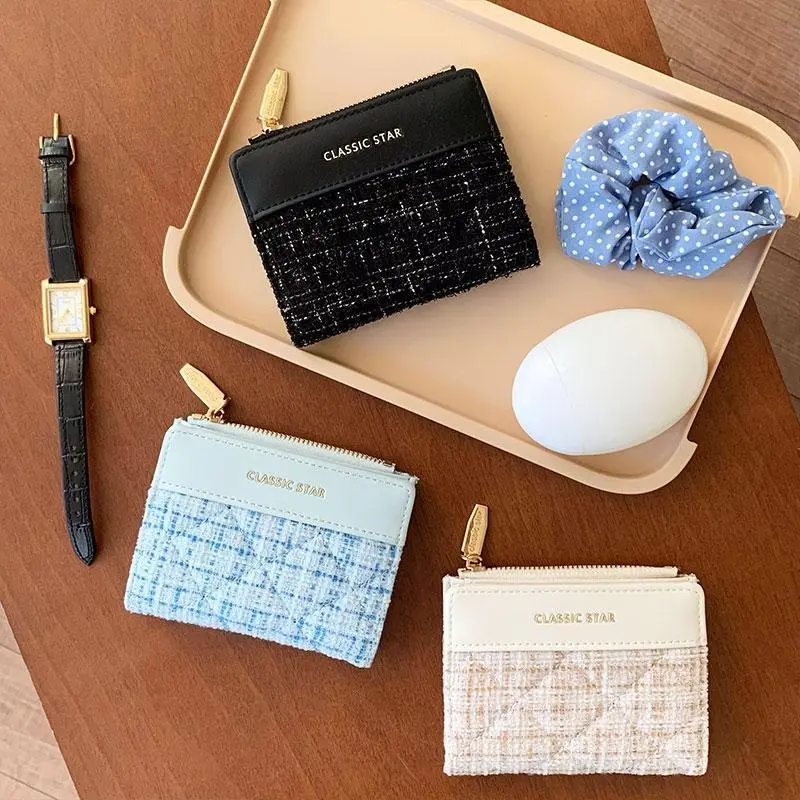 Dompet Wanita Ritsleting Fashion Tempat Kartu Koin Lipat Dompet Kulit PU Kapasitas Besar