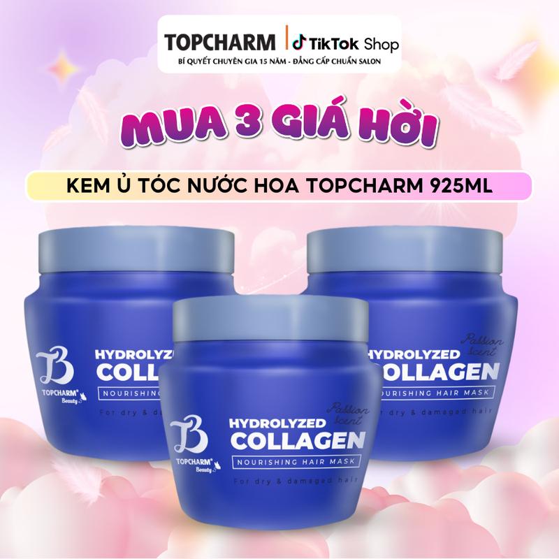  TOPCHARM Kem ủ tóc Collagen Keratin mềm mượt phục hồi hư tổn tóc gãy rụng hương nước hoa 925ml Women Nữ Chăm Sóc Tóc Dưỡng Tóc 