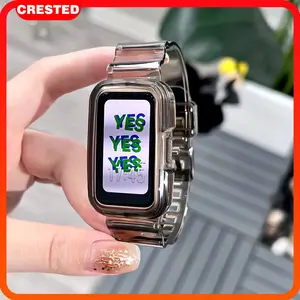 Case Strap for Huawei Band 10 9 8 Strap TPU Soft Screen Protector Bumper Cover Band Accessories For Tali Jam Tangan Smartwatch Huawei 10 9 8 7 6 Honor Band 6 7 NFC Rubber