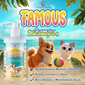 Miezekatze Famous Degreaser Shampoo. Shampo Penghilang Minyak Dibulu Hewan