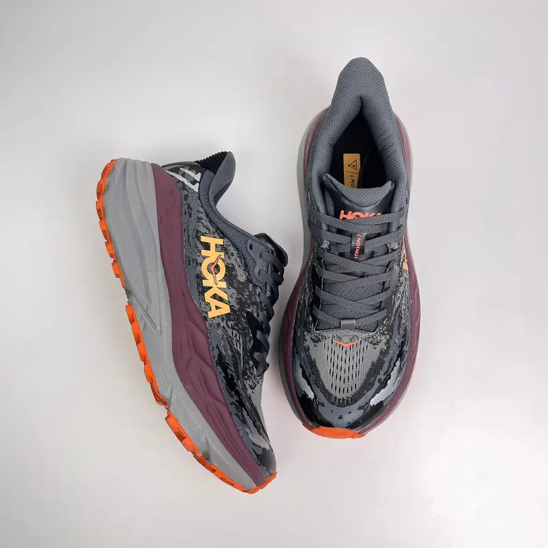 HOKA Stinson 7 Sepatu Lari Pria Trail Running Shoes Castlerock Cabernet - Nyaman & Tahan Lama untuk Jalur Menantang 3