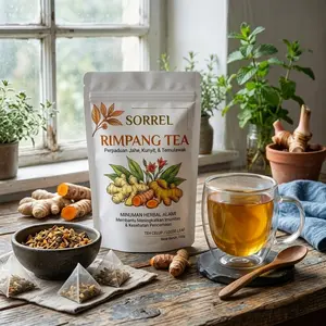 [COD] Sorrel Herbal Rimpang Tea – Minuman Sehat Alami, Perpaduan Jahe Kunyit Temulawak