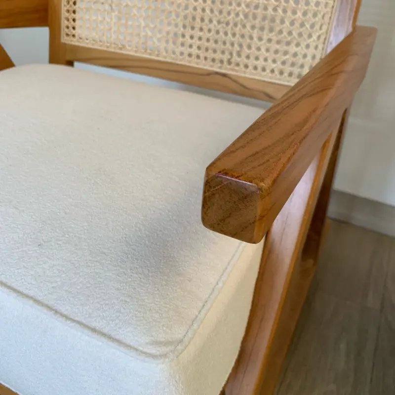 Kursi Goyang Jati Kombinasi Rotan Alam Murah - Furniture 1