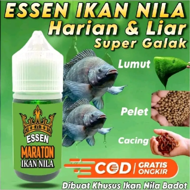 Essen ikan nila paling ampuh harian & alam liar extra lumut Essen Maraton 30ml - 421
