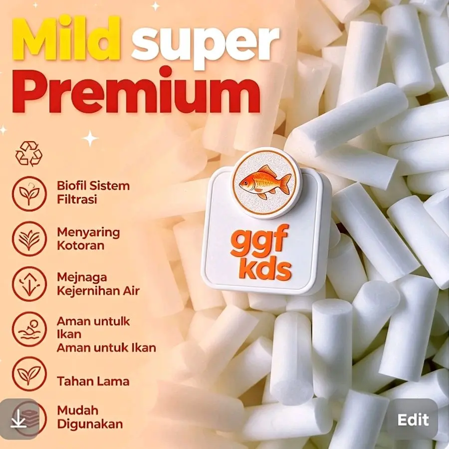 saringan kapas atau busa aquarium filter mil super premium untuk perawatan ikan.