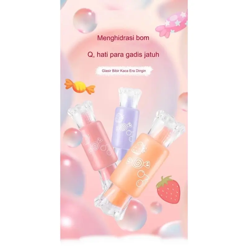 LIP TINT LIP CREAM CANDY TAHAN AIR CEPAT KERING LEMBUT DI BIBIR DENGAN HASIL CANTIK MAKSIMAL 1