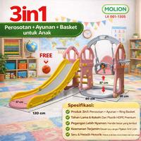 Gambar Molion Mainan Perosotan Ayunan Anak M1305 Seluncuran Motif Rumah HDPE Aman Anti Slip dengan Ring Basket dan Pegangan Lebar untuk Melatih Keseimbangan - Plastik - Blue - PInk dari Molion Toys.IDN Kota Administrasi Jakarta Utara 2 Tokopedia