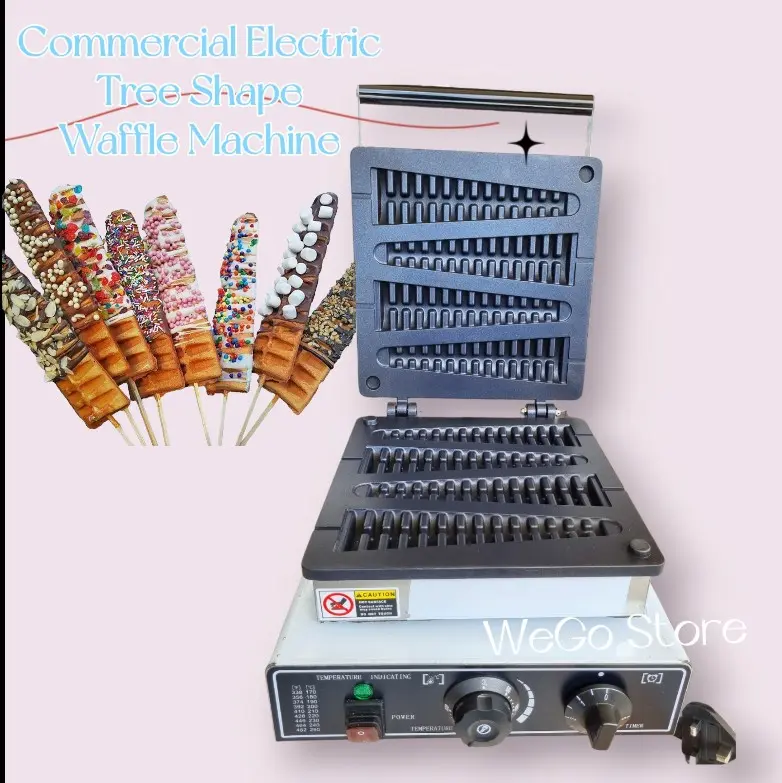 Ready Stock Commercial Electric Tree Shape Waffle Machine Waffle Maker Waffle Machine Dessert Maker