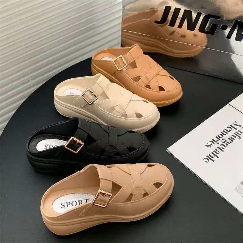 [ASFER] Sandal Wanita Sendal Selop Premium Wedges Karet Jelly PCU Kekinian Antislip Empuk Ringan Shoes