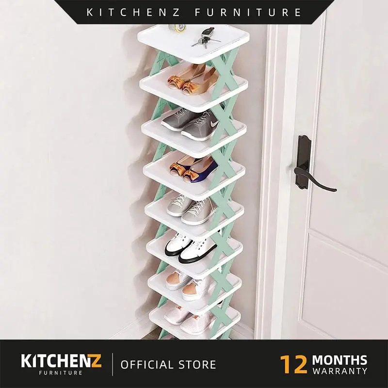 Kitchenz Rak sepatu 9 Susun-26cmx24cmx130cm Rak sepatu plastik X  Rak sepatu aesthetic Rak sepatu susun Rak sandal 0
