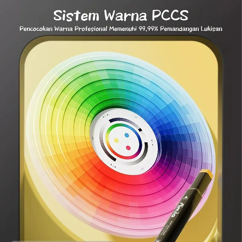 [READY] Aimilo Spidol Warna Warni 1 Set Kemasan Kartun Sketch Marker 2 Tip Touch Marker 48/60/80 Warna 1