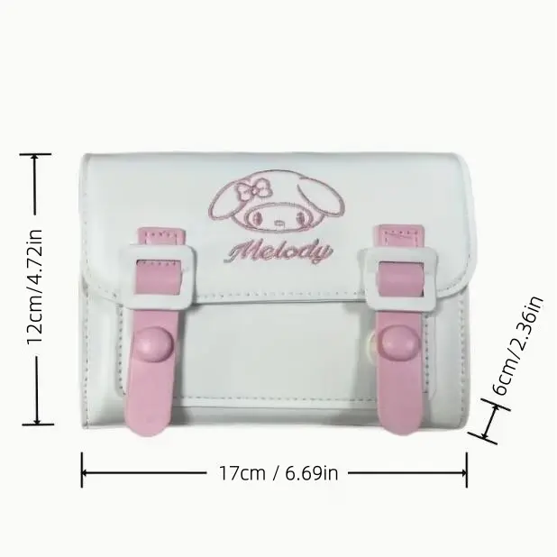 Túi đeo vai, phong cách Cô Gái Dễ Thương Hàn Quốc, túi Hoạt Hình, túi Tote Lolita, túi Đeo Chéo, thích hợp cho học sinh, làm bằng chất liệu PU, hình vuông, túi 8