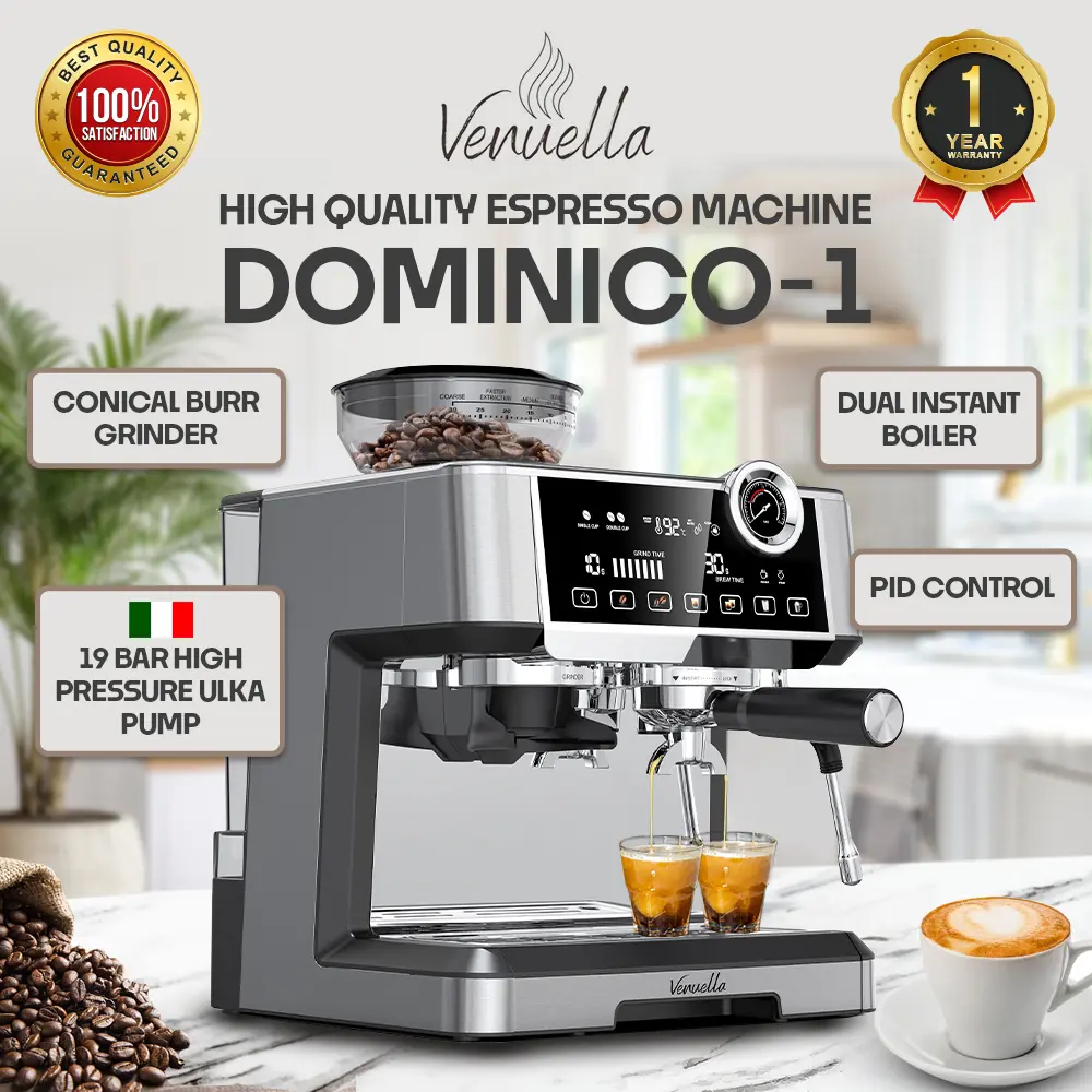 Mesin Kopi Espresso Semi Commercial Dominico 1 -  Venuella Double Boiler Espresso Machine