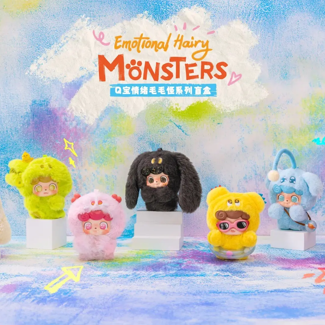 Q.kid emotional hairy monsters Búp Bê Nhồi Bông Quái Vật Có Lông Cảm Xúc, Trẻ Em, Hộp Mù Bất Ngờ, Đồ Chơi Chữa Lành Nhỏ Và Dễ Thương, Siêu Mềm, Thích Hợp Làm Quà Tặng Bé Gái, Đồ Trang Trí
