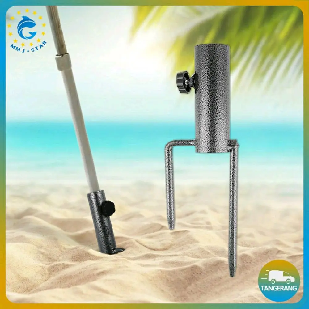 Promo grosir Beach pemegang tiang payung stand holder payung mancing pantai brackat ground umbrella stand witch two fork termurah kwalitas mewah cocok buat jual kembali