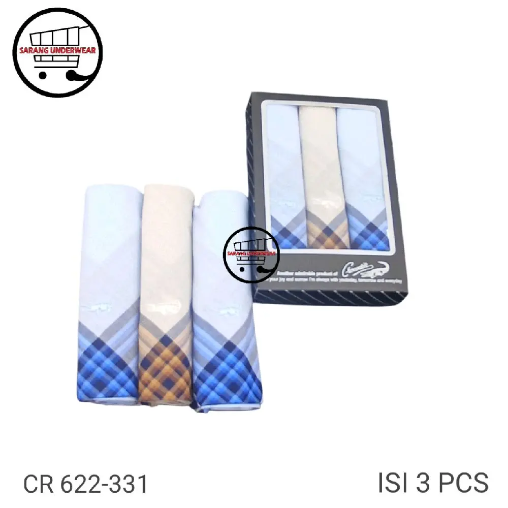 Saputangan Pria CROCODILE CR 622-331 isi 3 Pcs